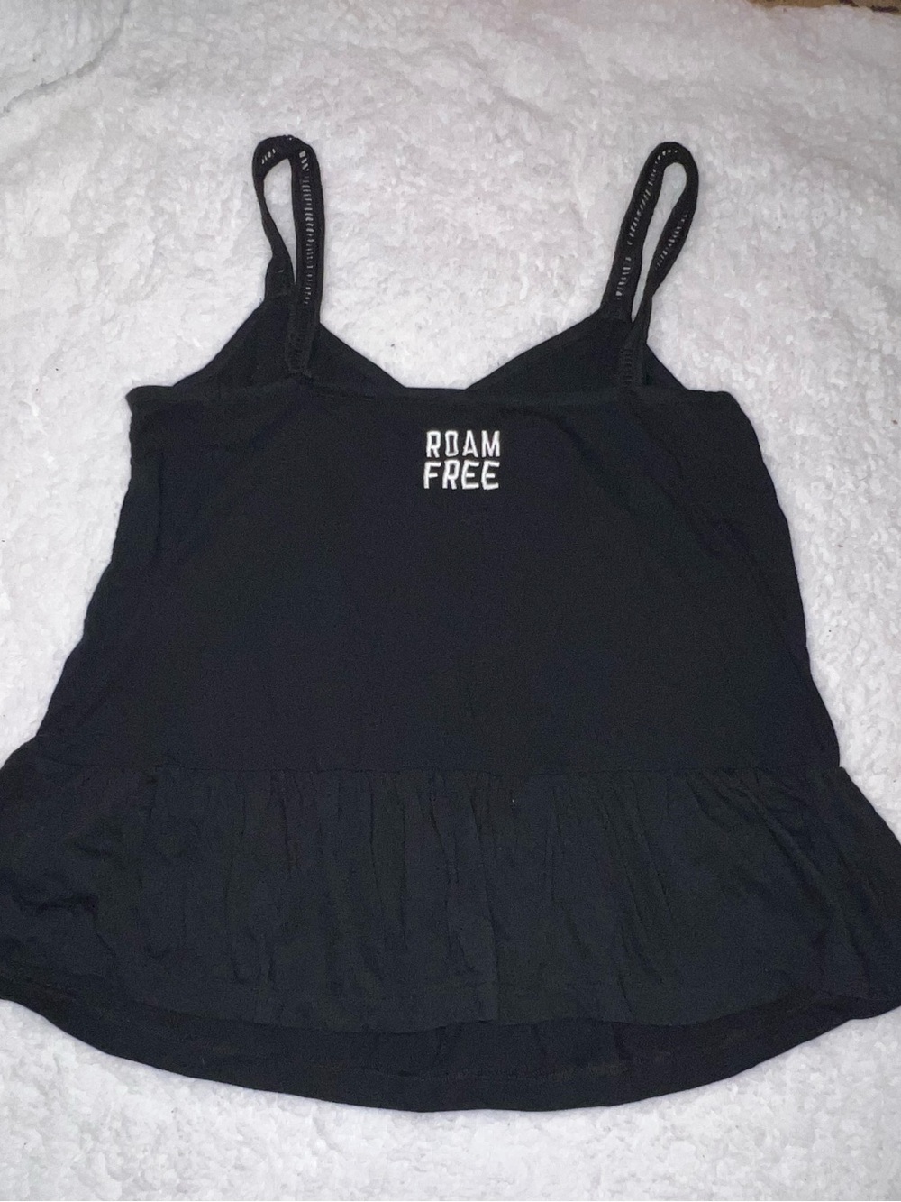 Roxy Black Roam Free Peplum Cami Tank